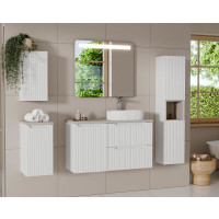 Bad-Set ILUNA White 100cm Klappe & S gallery