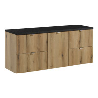 Bad Waschplatz ILUNA Oak 160cm Schublade gallery