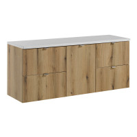 Bad Waschplatz ILUNA Oak 160cm Schublade gallery