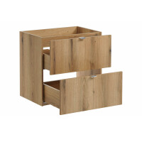 Bad Waschplatz ILUNA Oak 160cm Schubladen | Wäscheklapp