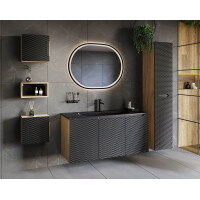 Doppelwaschplatz OZEAN Onyx 120cm Schubfächer | Unterba