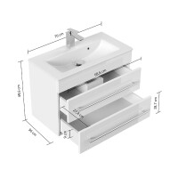 Badmöbel Waschplatz 70cm Portus 700 SlimLine | wei&szli