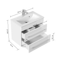 Badmöbel Waschplatz 60cm Portus 600 SlimLine | graphit 
