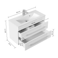 Badmöbel Waschplatz 80cm Portus 800 SlimLine | graphit 