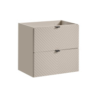 Bad Waschplatz QUERRO 60cm Schublade | Aufsatzbecken wh | Ka