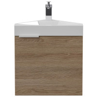 Badezimmer Raumspar Eck-Waschplatz ANGOLO 53cm | gold-eiche