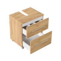 Badezimmer Stand-Waschtisch SENTINEL 55cm | gold-eiche 4