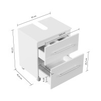 Badezimmer Stand-Waschtisch SENTINEL 55cm | gold-eiche 5