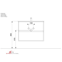 Badmöbel Waschtisch LIMES 80cm | inkl. Waschbecken | we