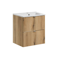 Bad Waschplatz ILUNA Oak 50cm Schubladen gallery