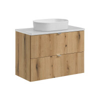 Bad Waschplatz ILUNA Oak 80cm Schubfach gallery