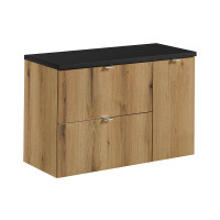 Bad Waschplatz ILUNA Oak 90cm Schubladen gallery