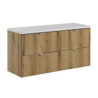 Bad Waschplatz ILUNA Oak 120cm Schublade gallery