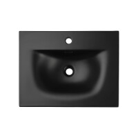 Bad Waschplatz LUX Onyx 60cm Schubladen | Einbaubecken bk | 