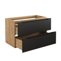 Bad Waschplatz LUX Onyx 90cm Schublade | Becken marmoriert |