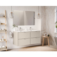 Bad Doppel-Waschplatz BELEZA 120cm Türen | zum Unterbau