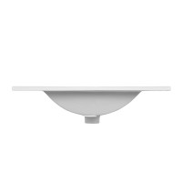 Bad Waschplatz ARUBA black 60cm | Einbaubecken | eiche-schwa