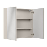 Badmöbel-Set 80cm mit Aufsatzbecken | 2-teilig kaschmir