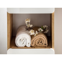 Badezimmer Hochschrank ARUBA black 2-türig 170cm | eich