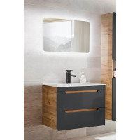Bad-Set 2-teilig ARUBA black 80cm | Einbaubecken |...