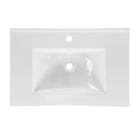 Bad-Set 2-teilig ARUBA black 80cm | Einbaubecken | eiche-sch