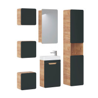 Bad-Set 6-teilig ARUBA black 40cm XS | Einbaubecken |...