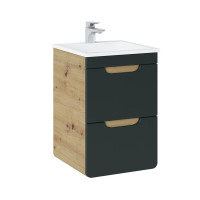 Bad-Set 6-teilig ARUBA black 40cm | Einbaubecken |...