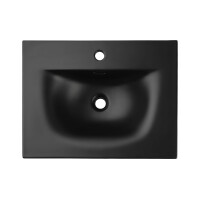 Bad Waschplatz TALINA 60cm | Einbaubecken black | oak-schwar