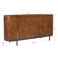 Sideboard SmArt Deco 170 x 80cm | Lamellen-Front | Mango mas
