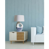 Tischleuchte Keramik handbemalt 69cm hoch | blau-weiß 