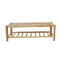 Garten Couchtisch mit 2 Ablagen 140 x 70 gallery