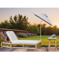 Garten Beistelltisch 40 x 45cm Rundholz | Teakholz 3