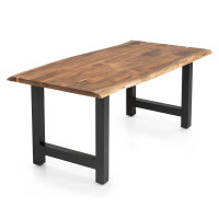 Essgruppe 5-teilig Wabe 160 x 85cm Akazie | creme-schwarz 3