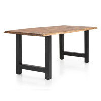 Essgruppe 5-teilig Cord160 x 85cm Akazie | beige-schwarz 6