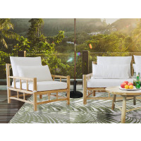 Gartenset 4-teilig Lounge inkl. Polsterung und Tisch rund | 