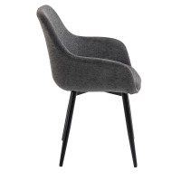 Essgruppe 5-teilig Struktur 160 x 85cm Akazie | anthrazit-sc