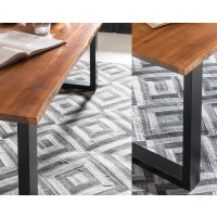 Essgruppe 5-teilig Struktur 160 x 85cm Akazie | anthrazit-sc