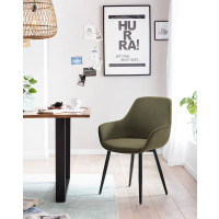 Essgruppe 5-teilig Struktur 160 x 85cm Akazie | grün-sc