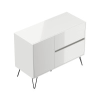 Sideboard FAVIER 100 x 76cm | 2 Schubladen 1 Tür | wei&