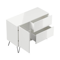 Sideboard FAVIER 100 x 76cm | 2 Schubladen 1 Tür | wei&