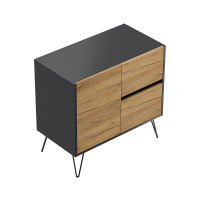 Sideboard FAVIER 80 x 76cm | 2 Schubladen 1 Tür | grafi