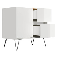 Sideboard FAVIER 80 x 76cm | 2 Schubladen 1 Tür | wei&s