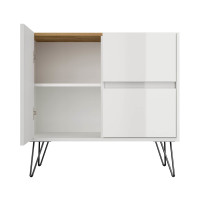 Sideboard FAVIER 80 x 76cm | 2 Schubladen 1 Tür | wei&s