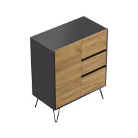 Sideboard FAVIER 80 x 94cm | 3 Schubladen 1 Tür | grafi