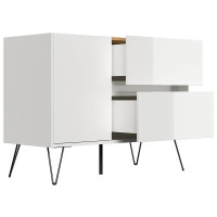 Sideboard FAVIER 100 x 76cm | 2 Schubladen 1 Tür | wei&