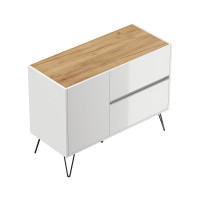 Sideboard FAVIER 100 x 76cm | 2 Schubladen 1 Tür | wei&