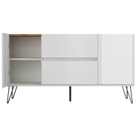 Sideboard FAVIER 140 x 76cm | 2 Schubladen 2 Türen | we