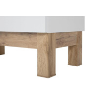 Badezimmer Hochschrank Kalli 187cm 1-türig + Klappe | w