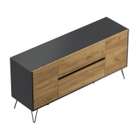 Sideboard FAVIER 155 x 76cm | 2 Schubladen 2 Türen | gr