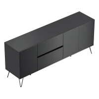 Sideboard FAVIER 180 x 76cm | 2 Schubladen 3 Türen | gr